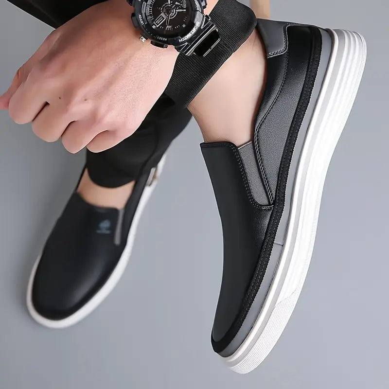 TOLYPACH Genuine Cowhide Leather Business Loafers