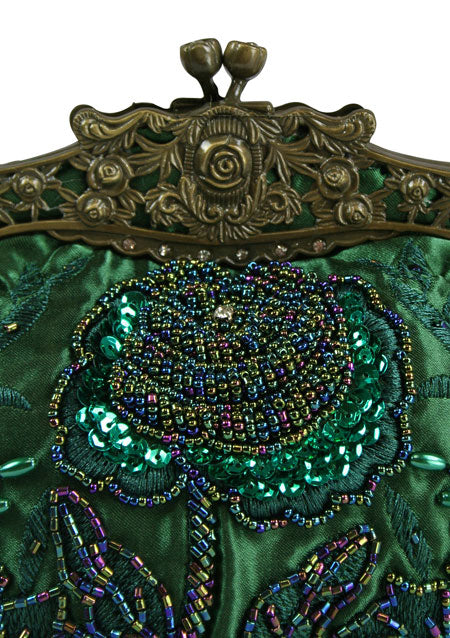 Rose Embroidered Sequin Retro Evening Bags