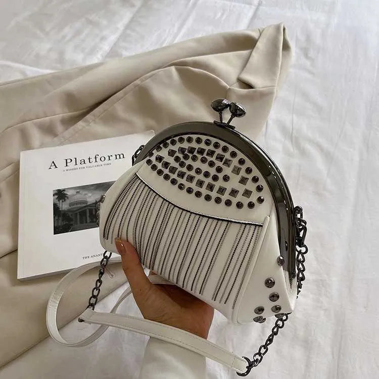 Diamond Rivet Tassel Messenger Bags