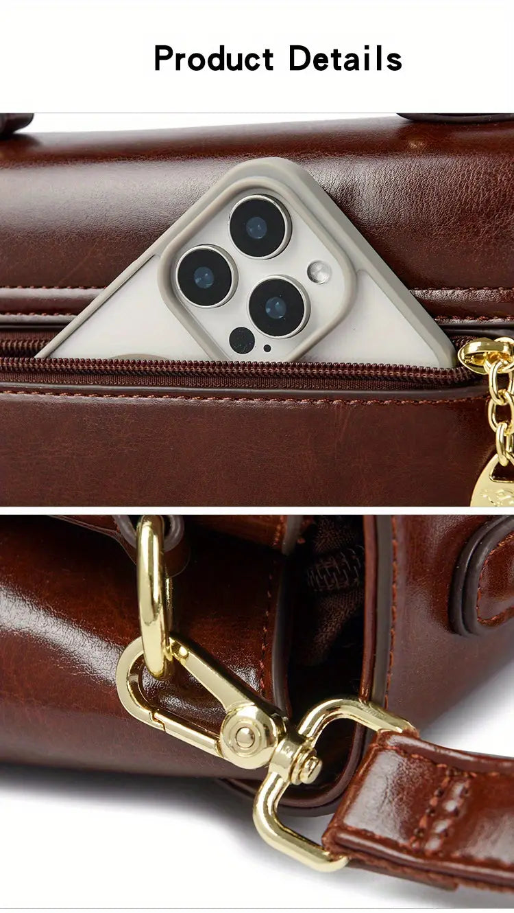 2025 New Vintage Retro Wax Leather Messenger Bags