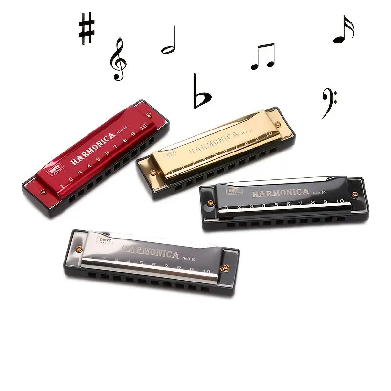 Premium C-Tone 10-Hole Metal Harmonicas