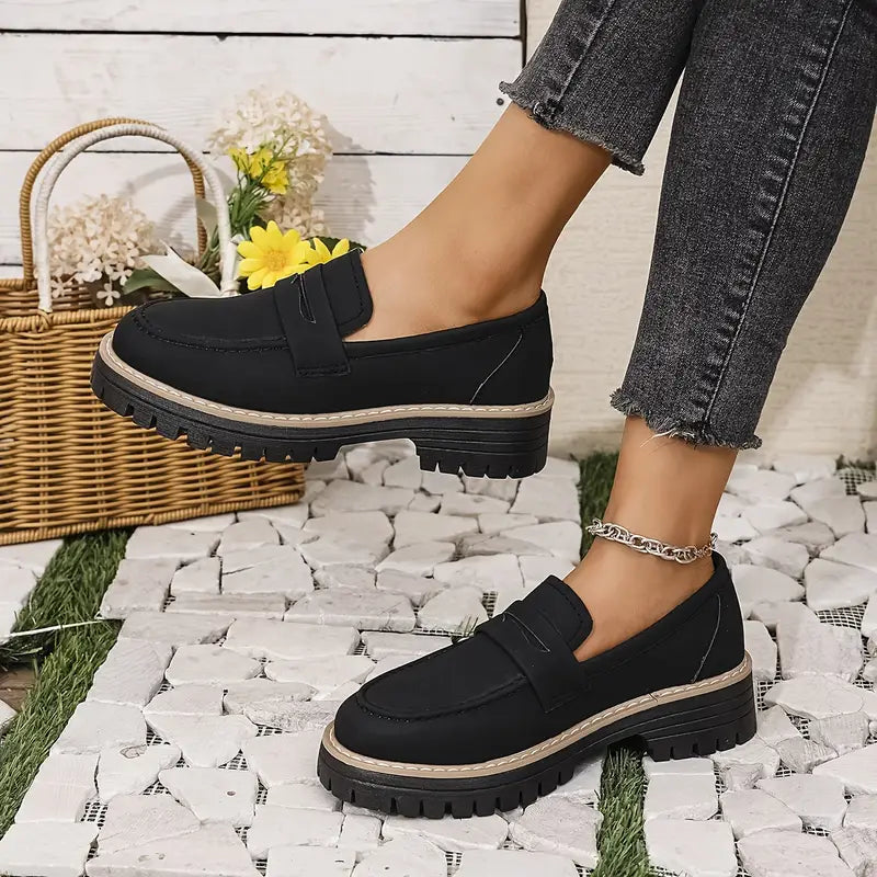 Geneva Platform Penny Loafers