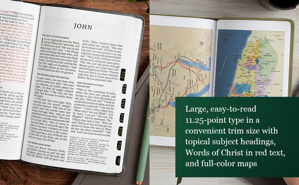 NASB Leathersoft Thinline Large Print Bible