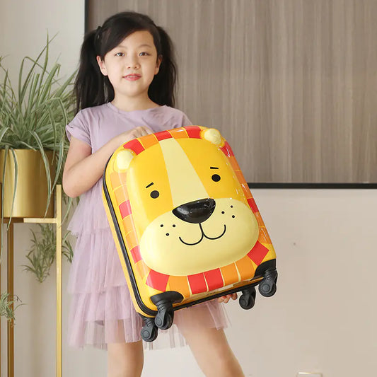 3D Cartoon Animal Rolling Luggage Suitcases