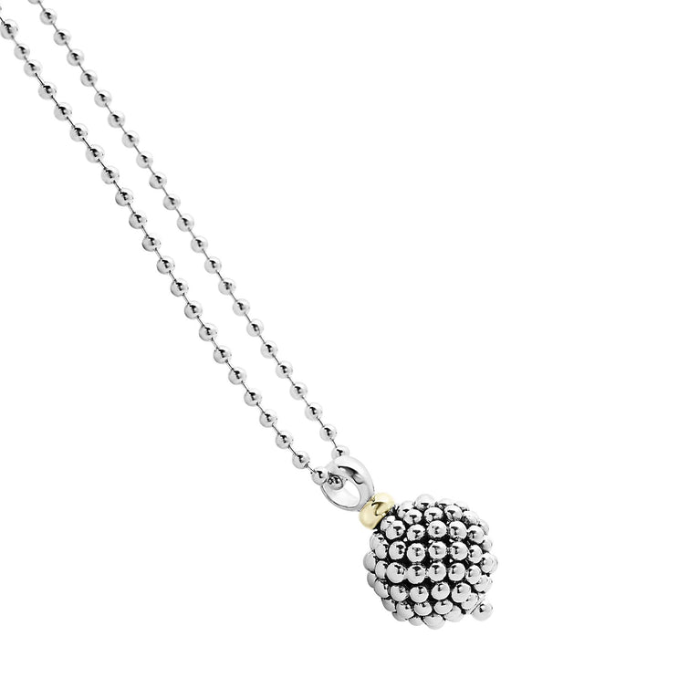Sterling Silver Lagos Caviar Beaded Ball Necklace