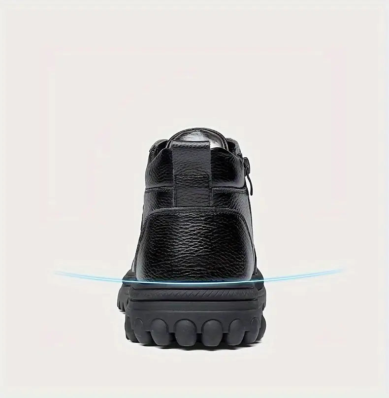 Premium Genuine Cowhide Leather Ankle Boots