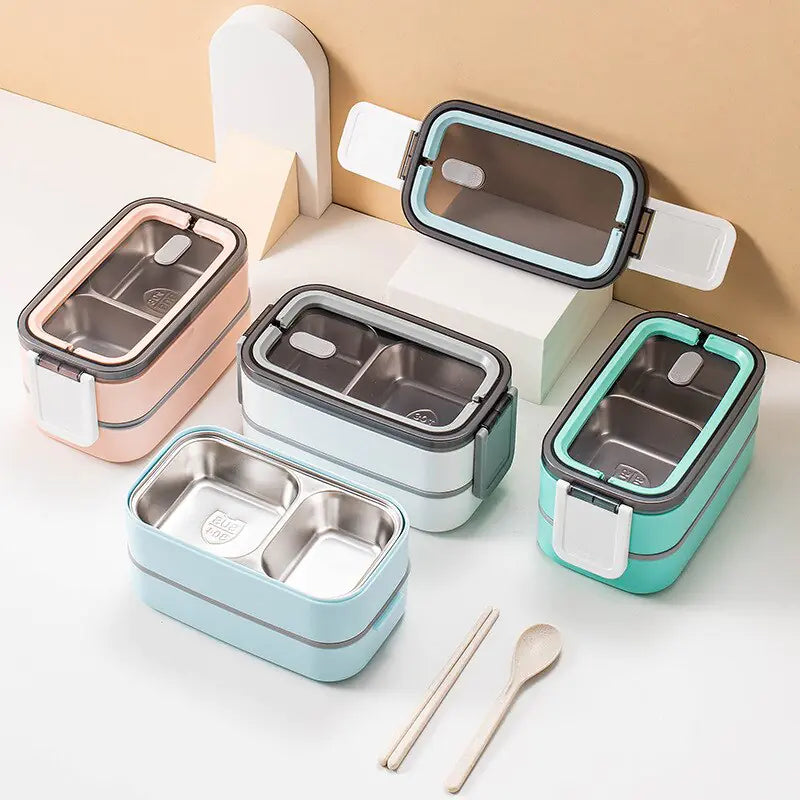 Double Layer Stainless Steel Bento Box