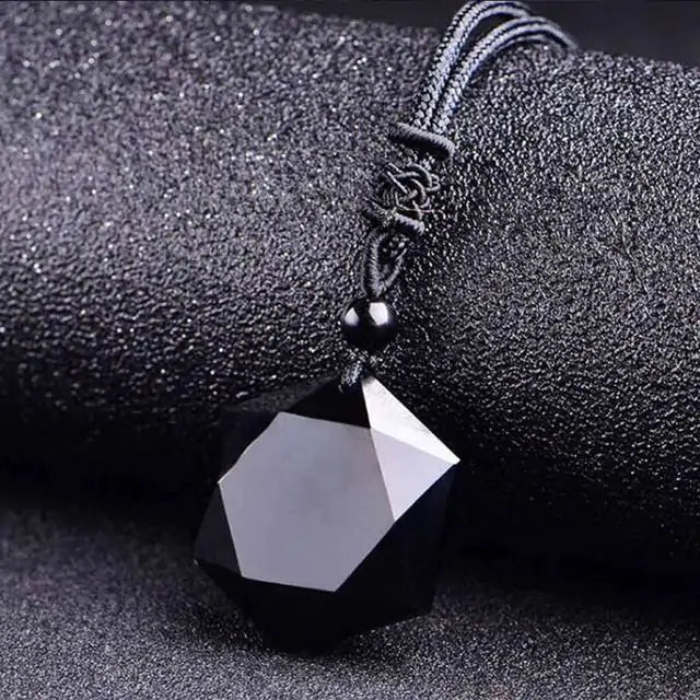 Natural Energy Black Obsidian Stone Necklaces