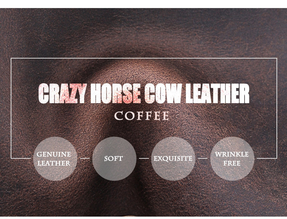 CONTACTS Multifunctional Crazy Horse Leather Bag