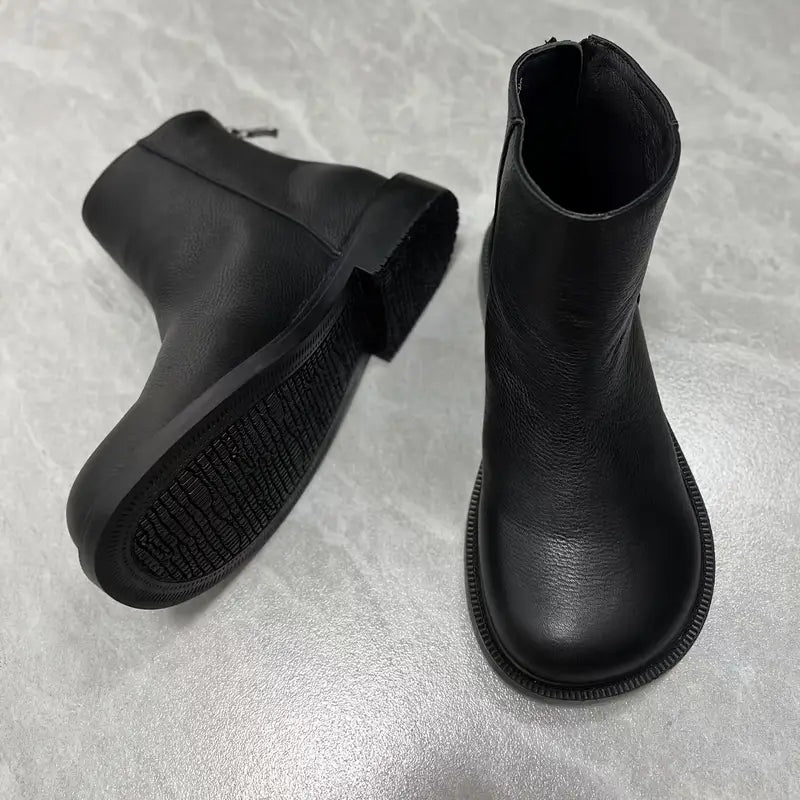 Genuine Leather Chelsea Ankle Boots