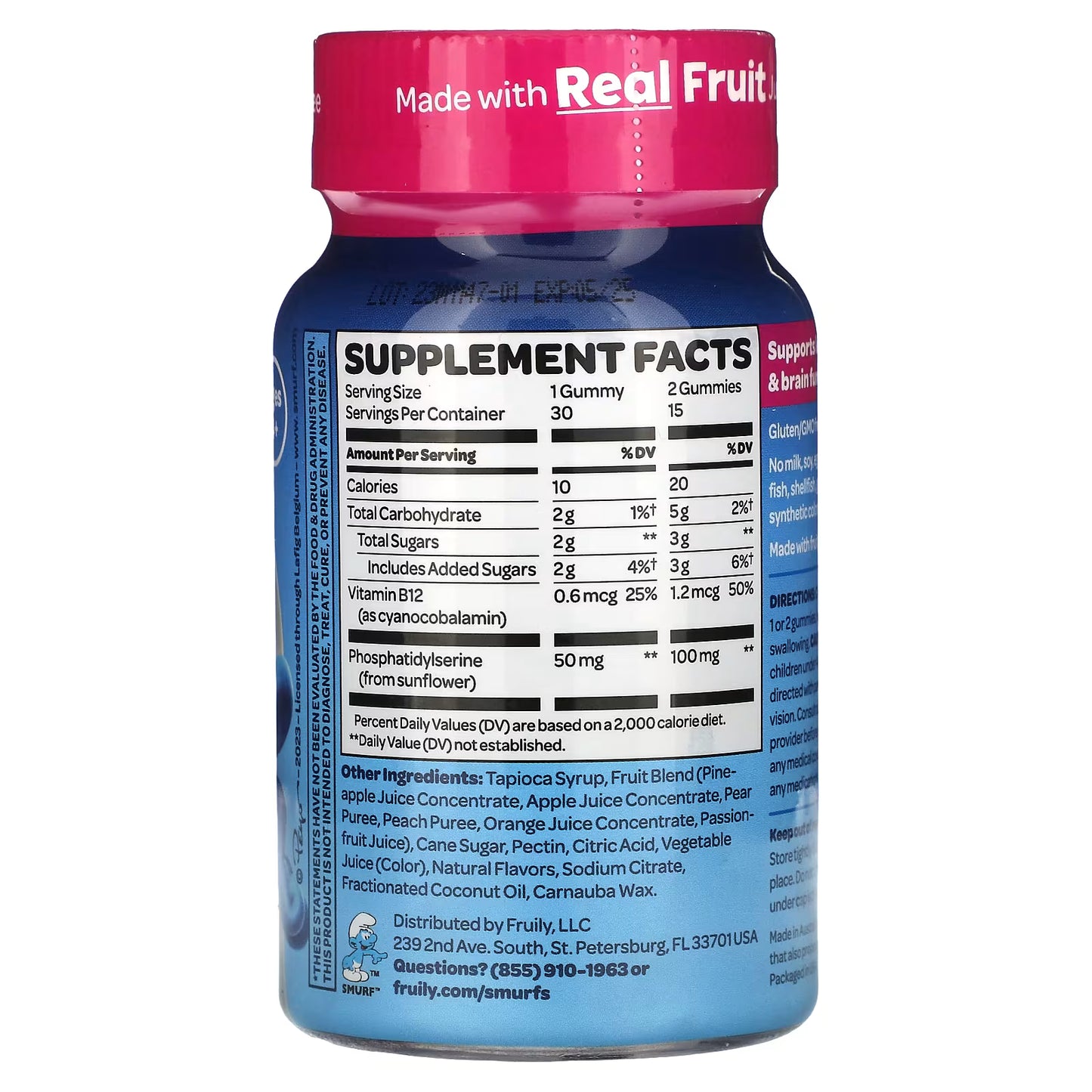 The Smurfs, Kids Berry Gummy Supplements