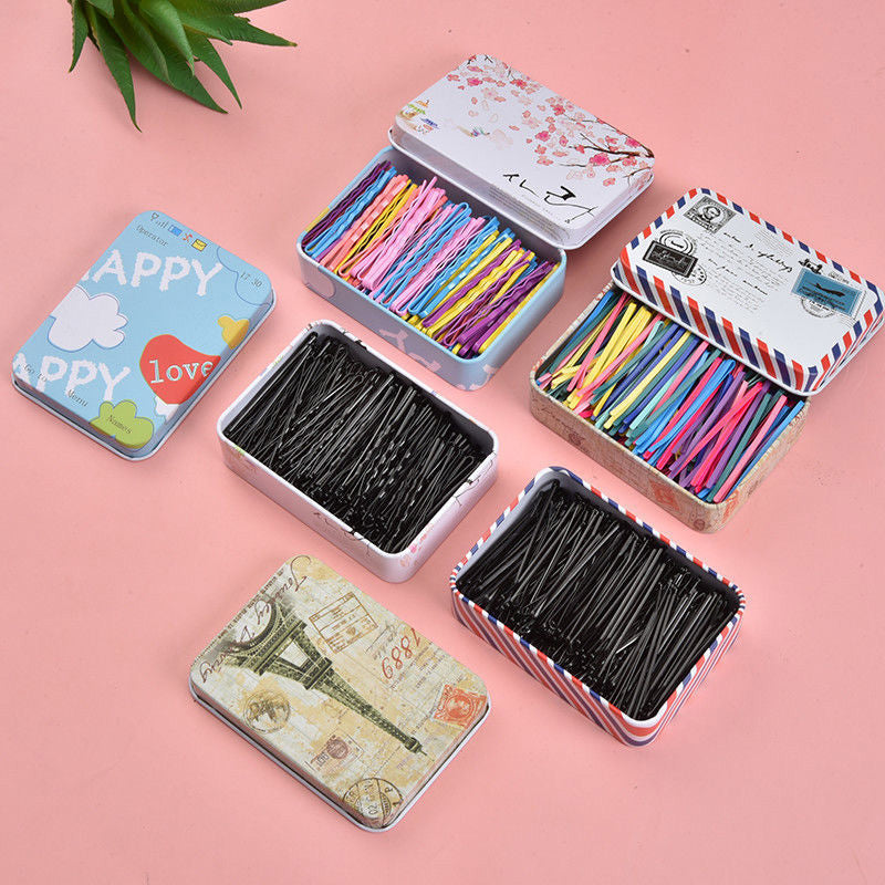 Bobby Pins and Hairpin Storage Tin