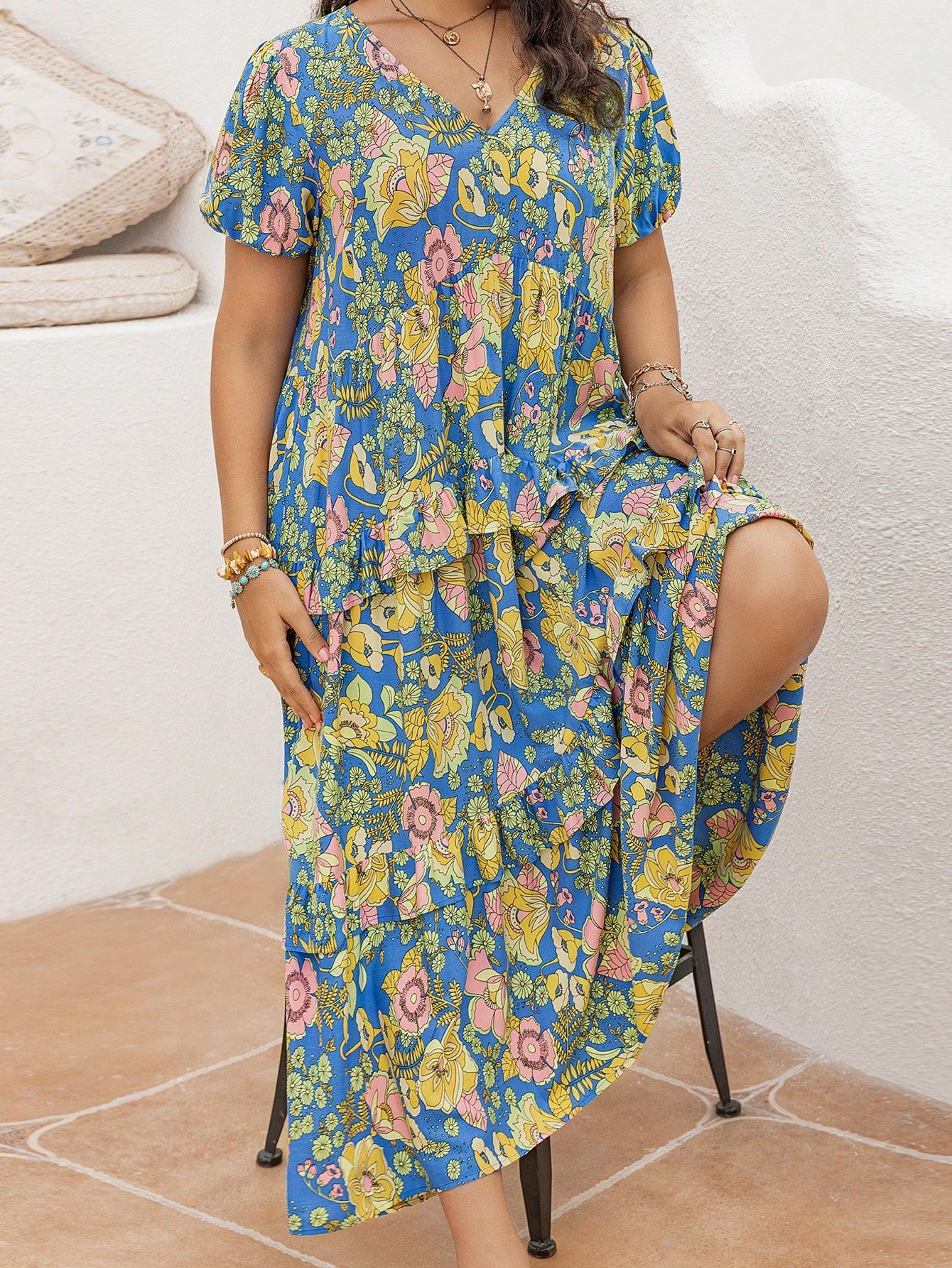 Rustty Dustty Plus Size Viscose Boho Dress