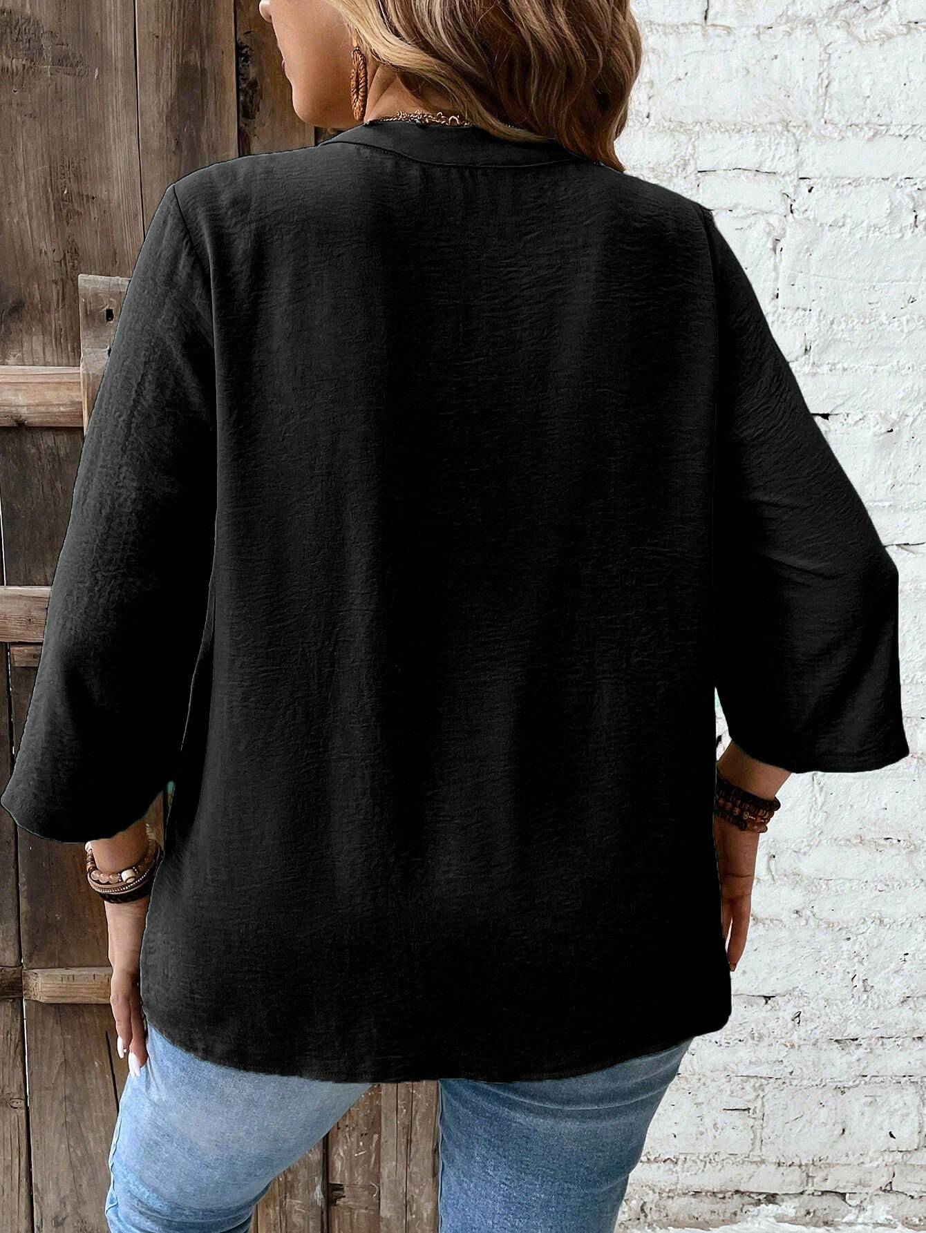 Zanzea Polyester Lace Shirt