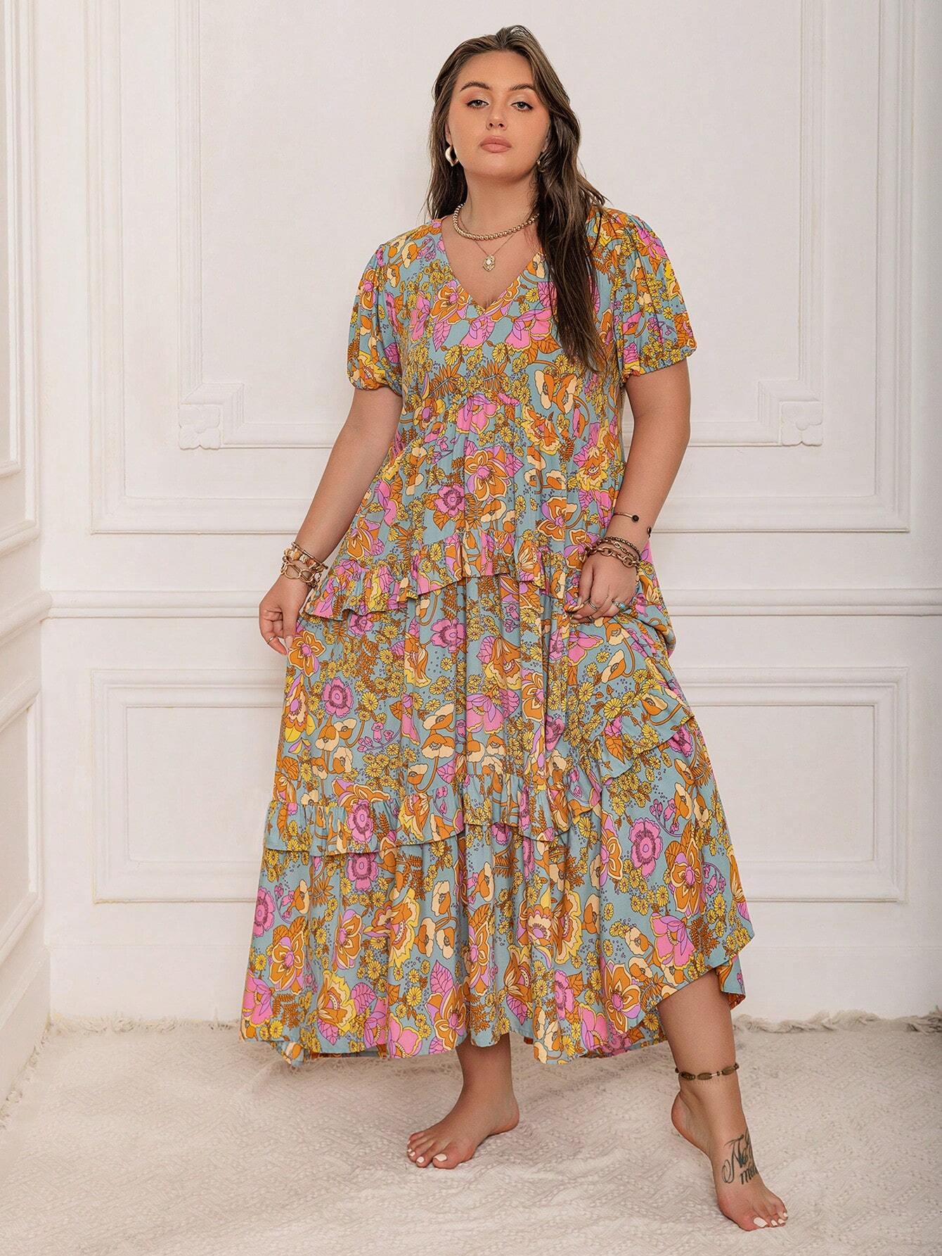 Rustty Dustty Plus Size Viscose Boho Dress
