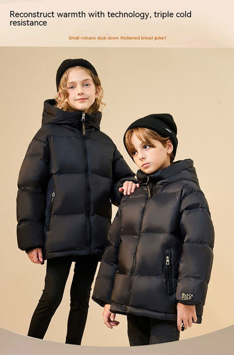 Black Gold Duck Down Puffer Jacket