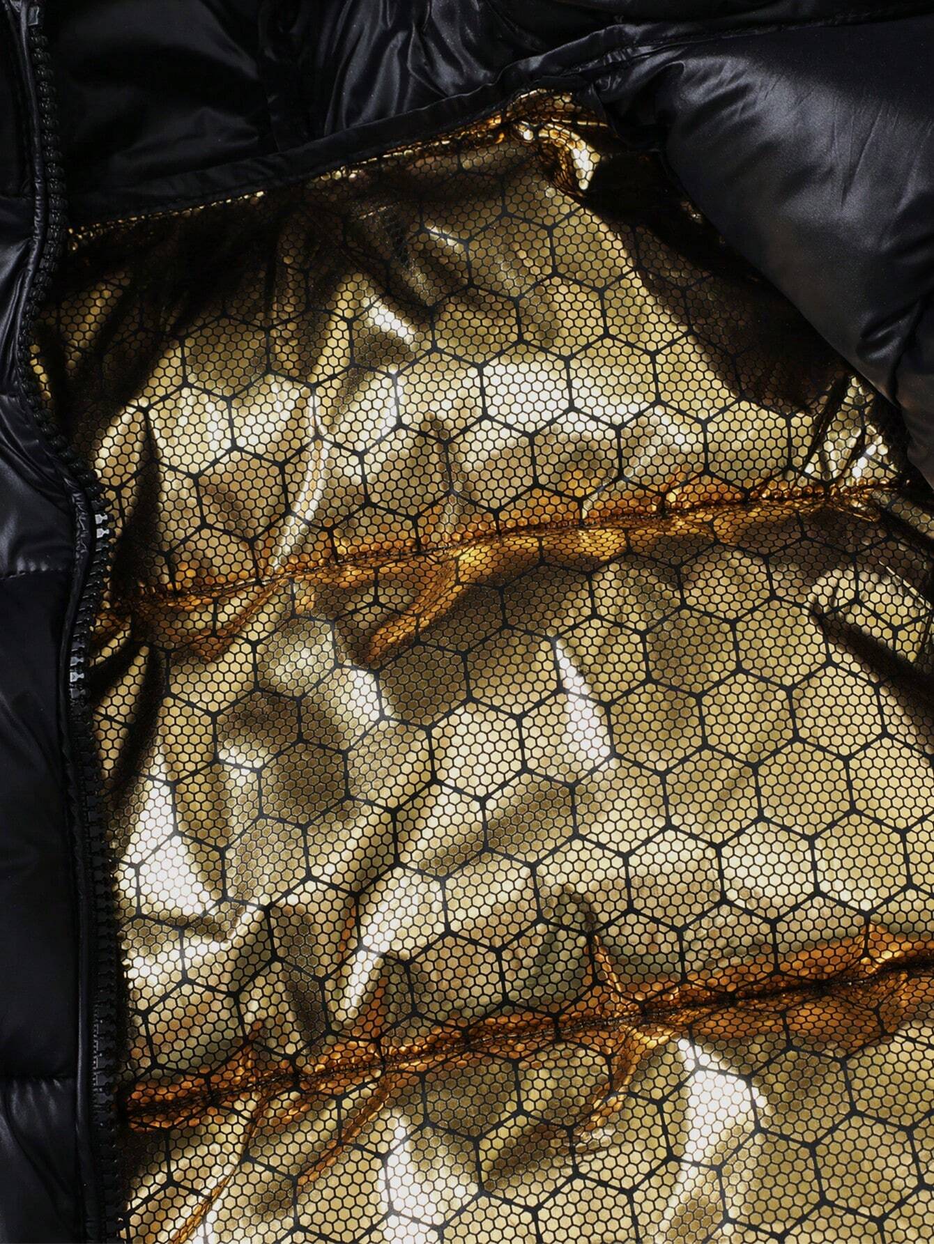 Black Gold Duck Down Puffer Jacket