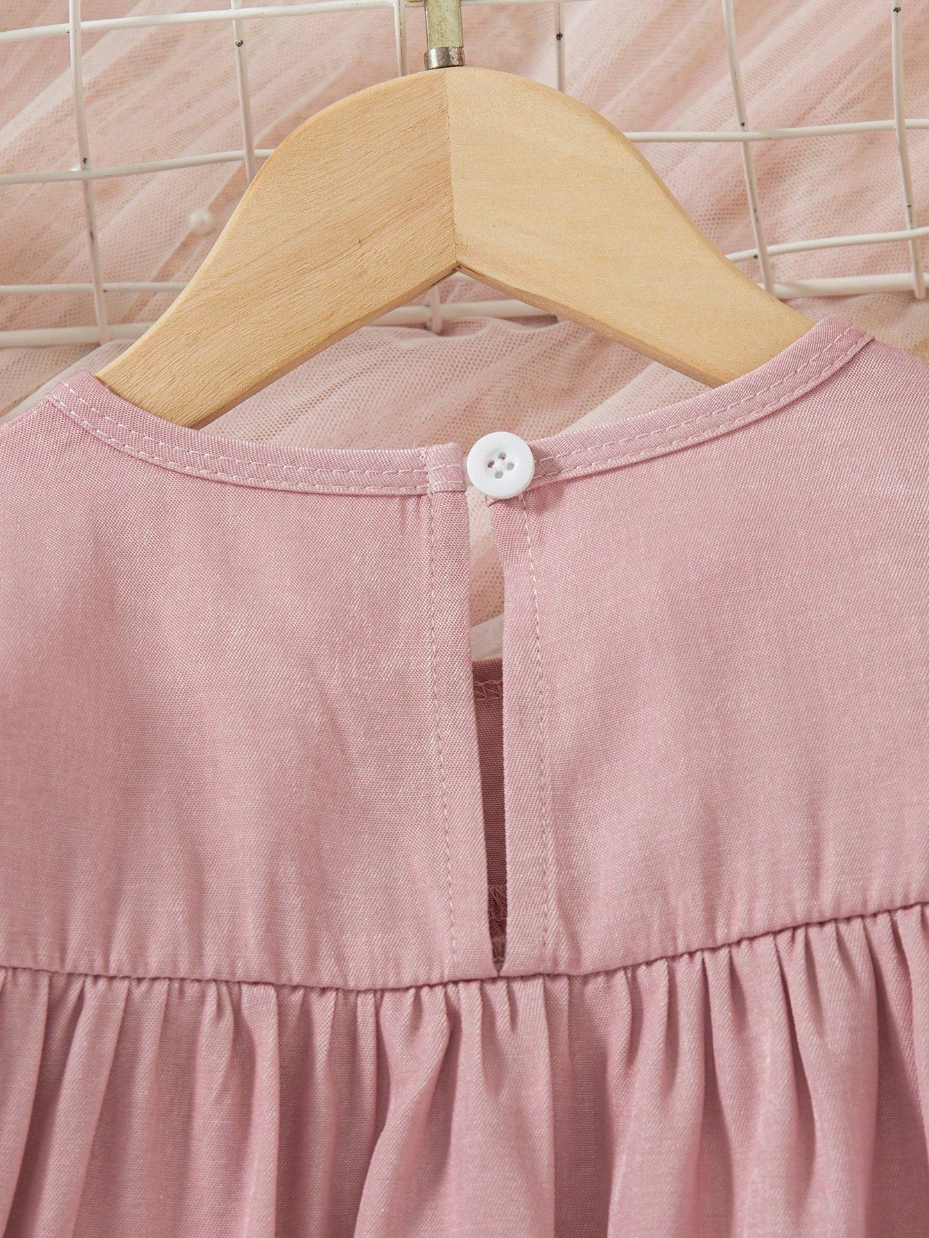 Daisy Puff Sleeve Chambray Denim Dress