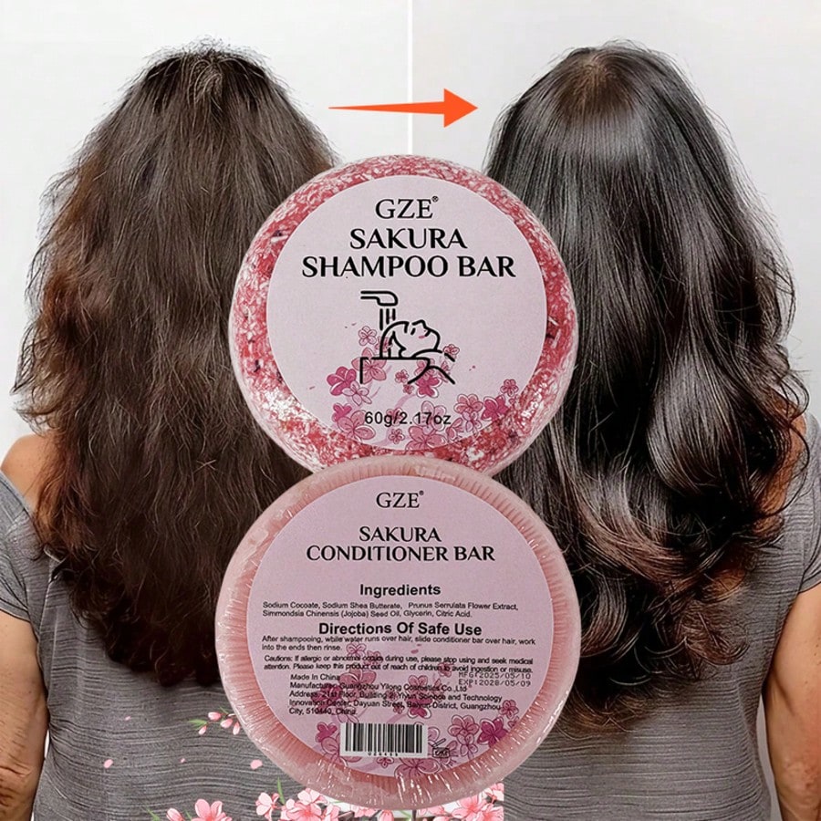 Sakura Shampoo & Conditioner Bars Set