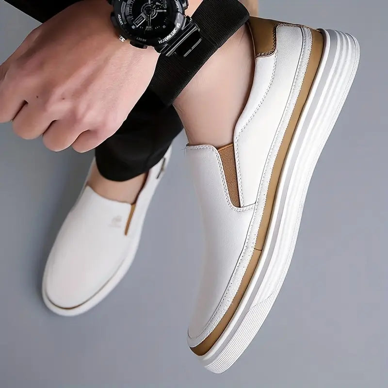 TOLYPACH Genuine Cowhide Leather Business Loafers