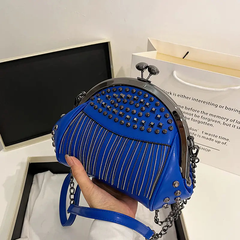 Diamond Rivet Tassel Messenger Bags