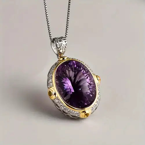 BRIOUS Exquisite Oval Synthetic Crystal Pendants