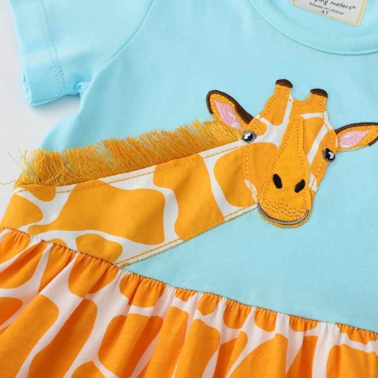 Jumping Meters Giraffe Short Sleeve Dress