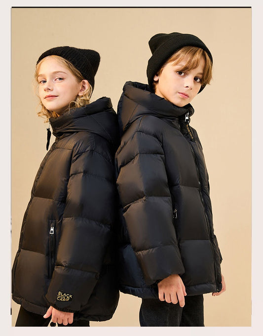 Black Gold Duck Down Puffer Jacket