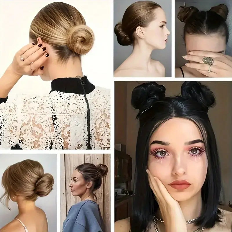 Synthetic Hair Bun Donut Extension Scrunchie
