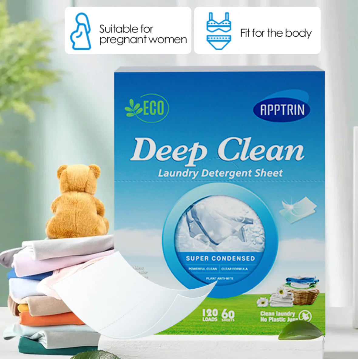 APPTRIN Eco Laundry Detergent Sheets