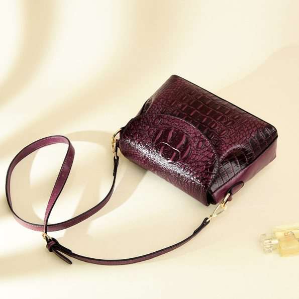 Vintage Crocodile Embossed Crossbody Bag