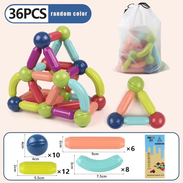 Magnetic Construction Stick Blocks