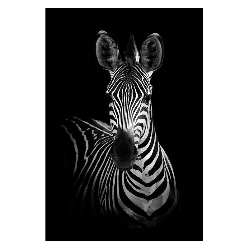 Stunning Black & White Canvas Animal Wall Art