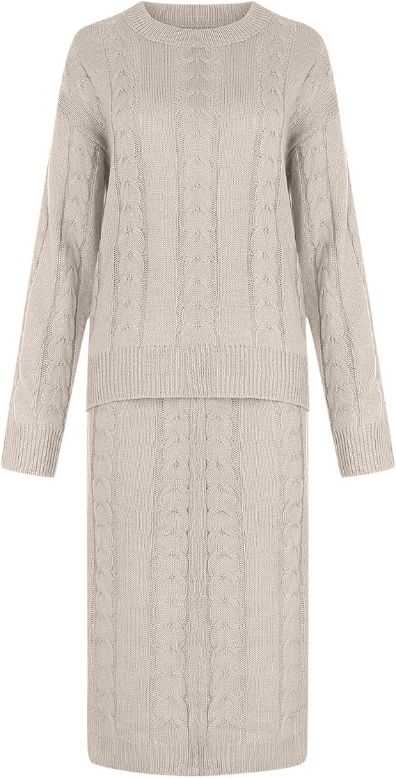 Two Piece Knitted Skirt Set