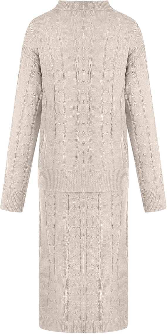 Two Piece Knitted Skirt Set