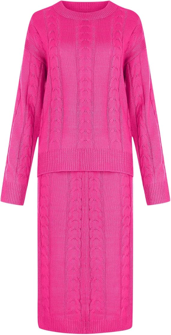 Two Piece Knitted Skirt Set