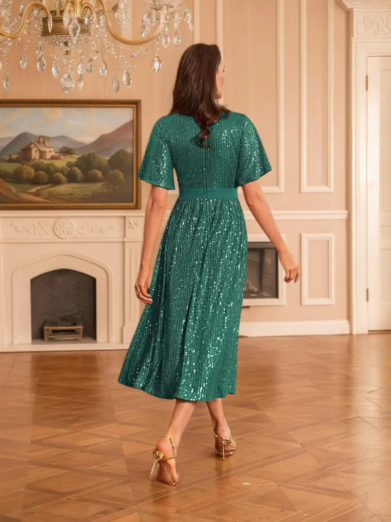 Gemma Sequin Midi Dresses