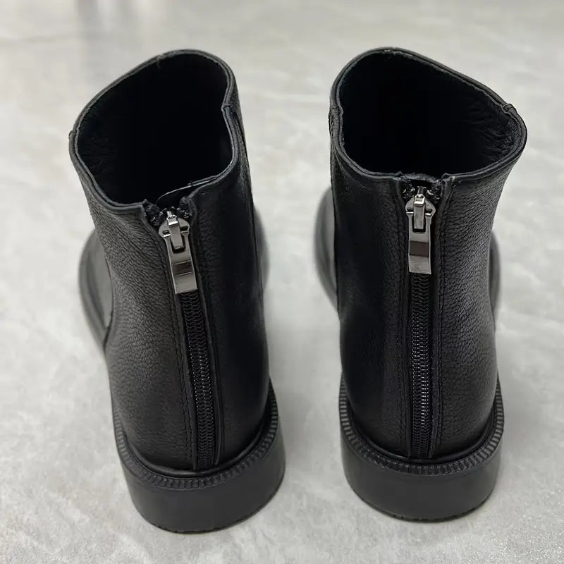 Genuine Leather Chelsea Ankle Boots