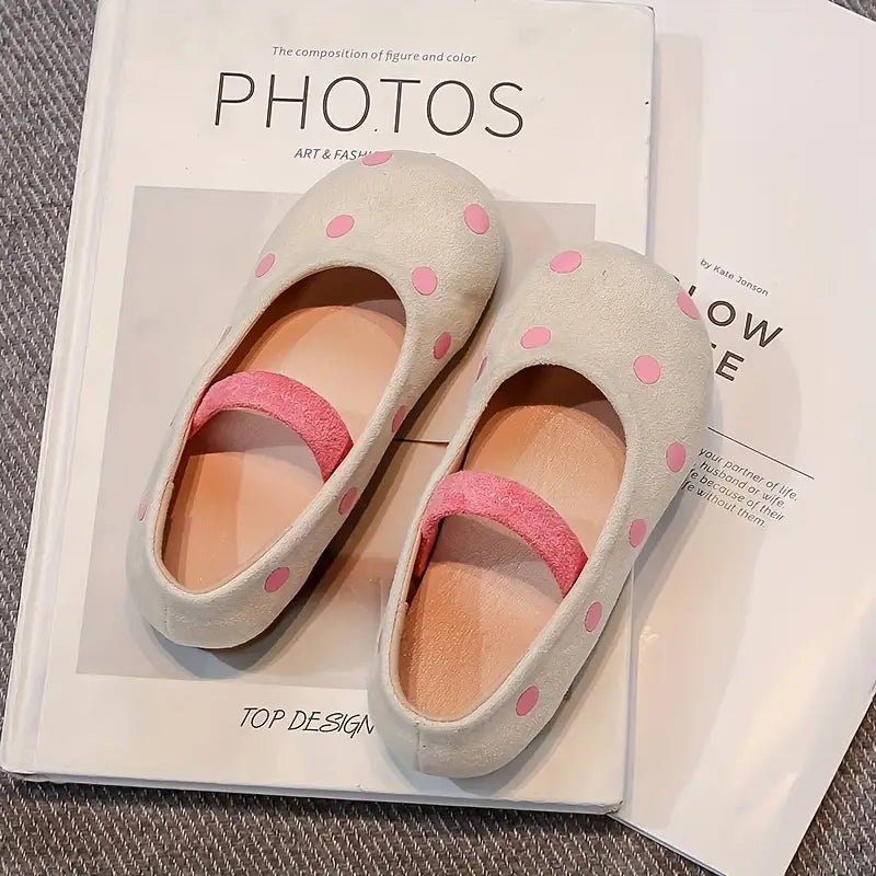 Honey Girl Polka Dot Ballet Shoes