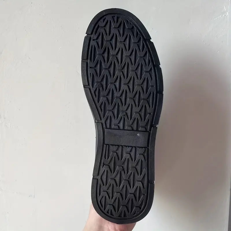 Black Volcan Martini Leather Platform Boots