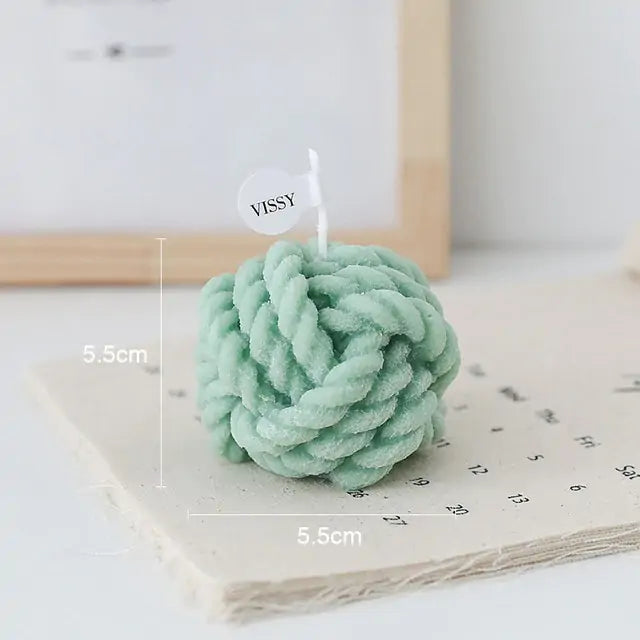 Creative Handmade Wool Ball Candles