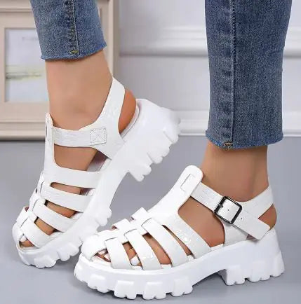 Omeslike Platform Roman Sandals