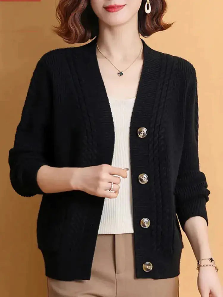 Casual Cable Knitted Cardigan