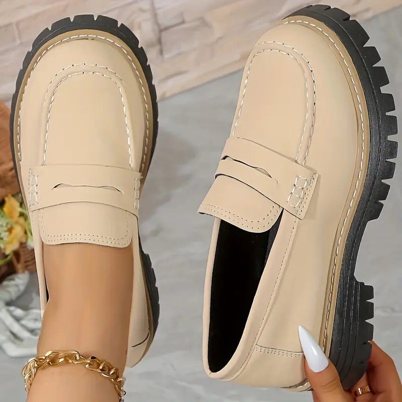 Geneva Platform Penny Loafers