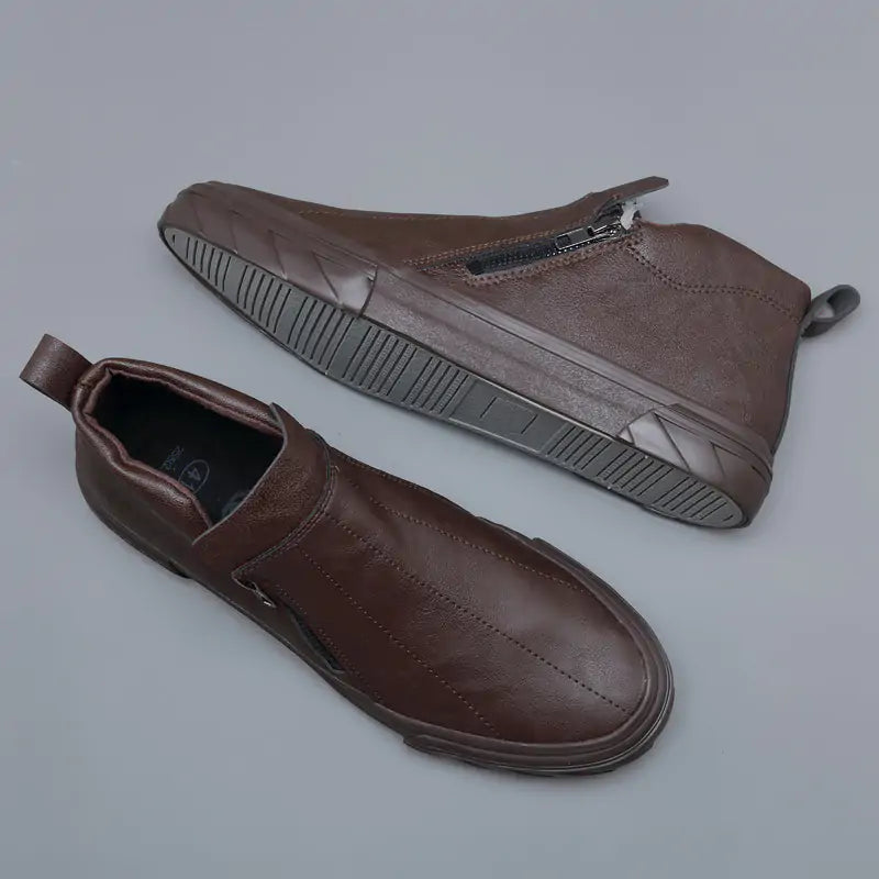 Vulcanized Leather Loafers