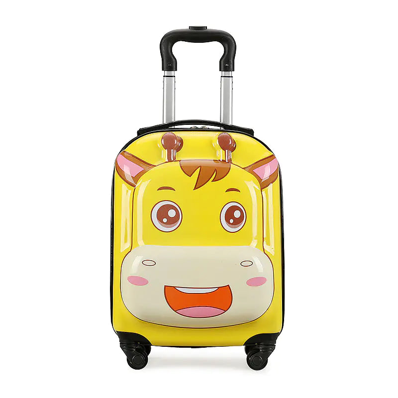 3D Cartoon Animal Rolling Luggage Suitcases