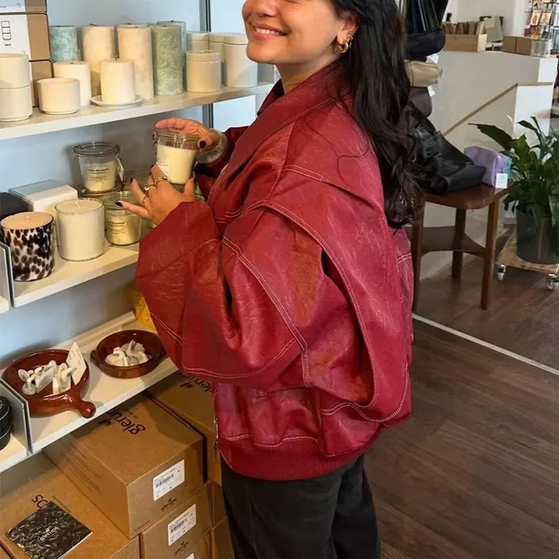 Downtown Retro Vegan Leather Jackets