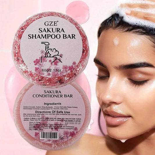Sakura Shampoo & Conditioner Bars Set