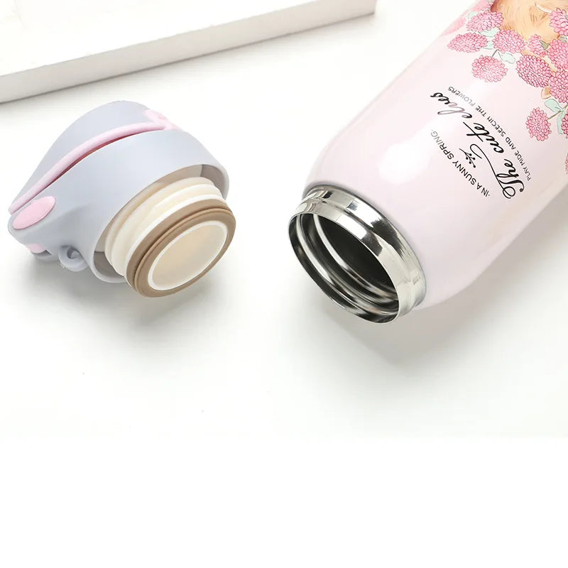 The Cute Elves Straw Water Bottles  (Nuan Qin Cup)