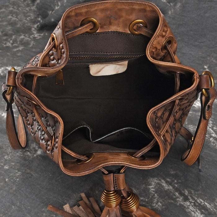Vintage Leather Bucket Bags